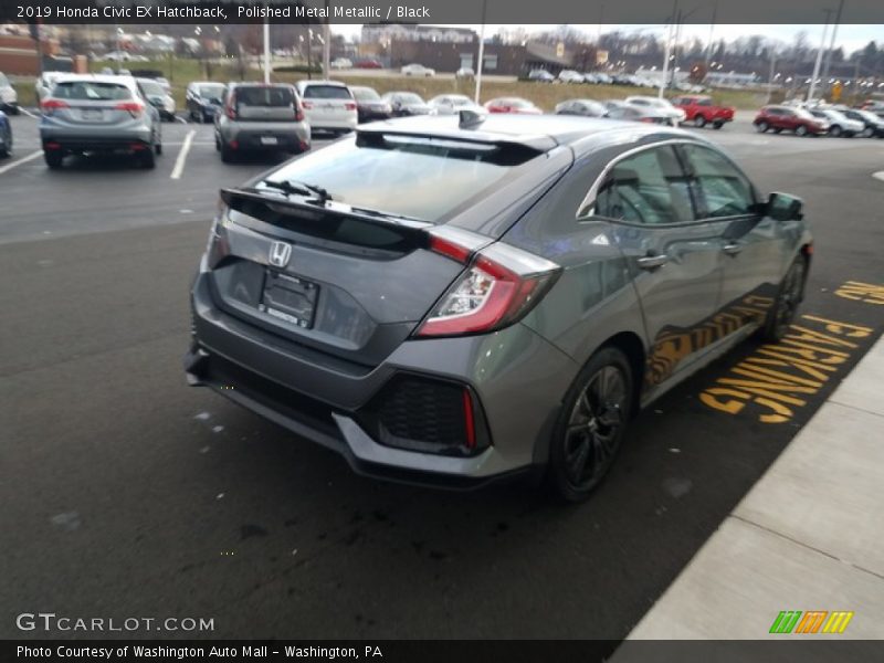 Polished Metal Metallic / Black 2019 Honda Civic EX Hatchback