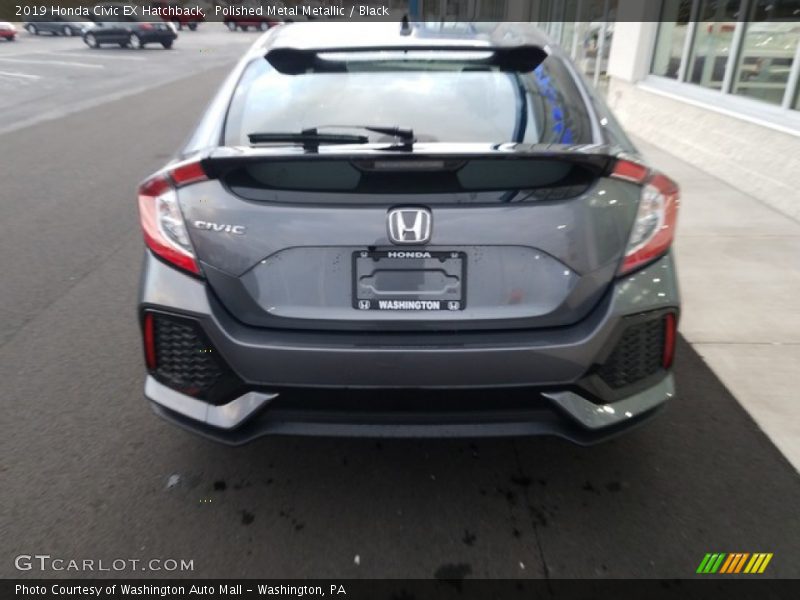 Polished Metal Metallic / Black 2019 Honda Civic EX Hatchback