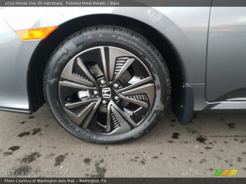 Polished Metal Metallic / Black 2019 Honda Civic EX Hatchback
