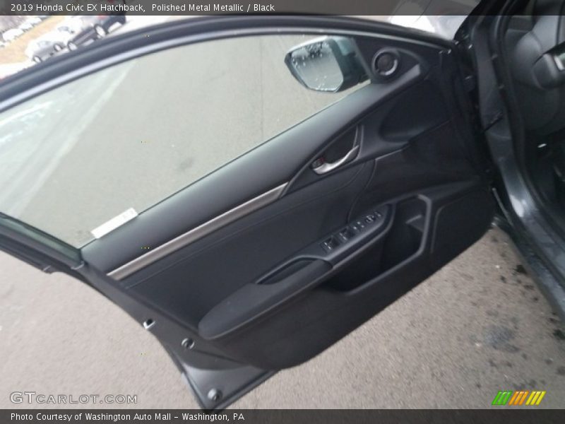 Polished Metal Metallic / Black 2019 Honda Civic EX Hatchback