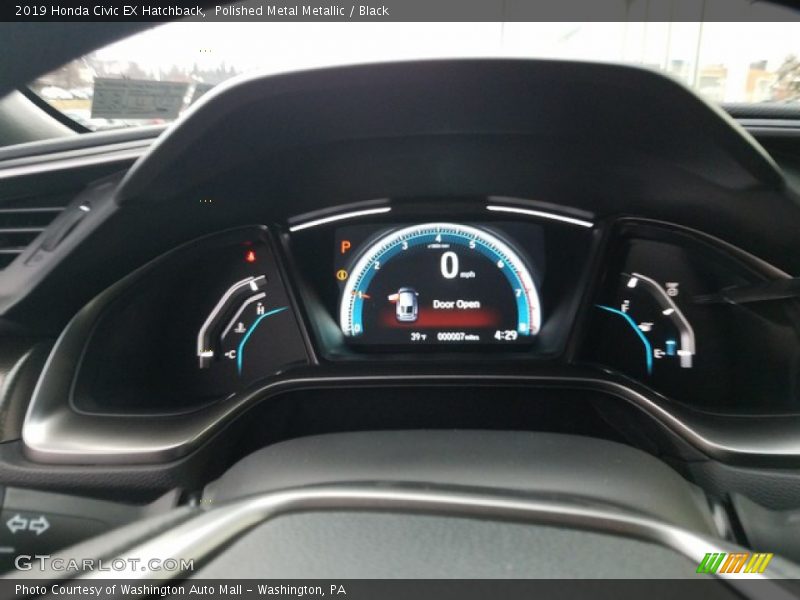 Polished Metal Metallic / Black 2019 Honda Civic EX Hatchback
