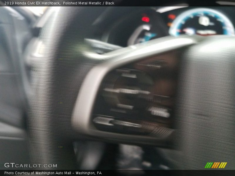 Polished Metal Metallic / Black 2019 Honda Civic EX Hatchback