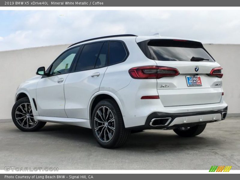 Mineral White Metallic / Coffee 2019 BMW X5 xDrive40i