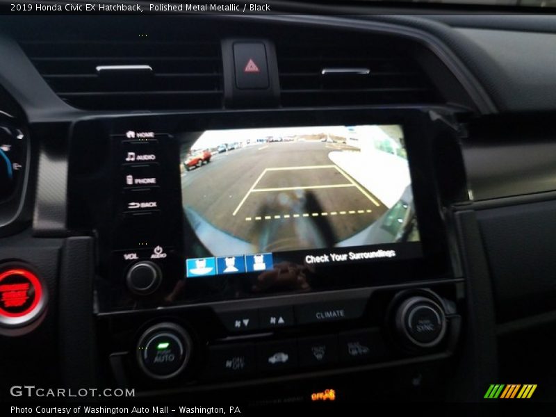 Polished Metal Metallic / Black 2019 Honda Civic EX Hatchback