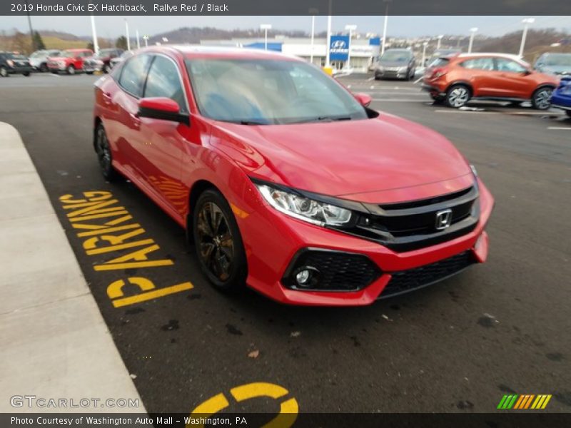 Rallye Red / Black 2019 Honda Civic EX Hatchback