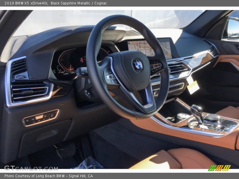 Black Sapphire Metallic / Cognac 2019 BMW X5 xDrive40i
