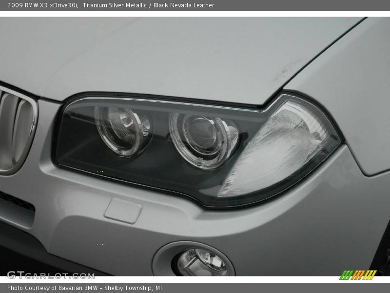 Titanium Silver Metallic / Black Nevada Leather 2009 BMW X3 xDrive30i