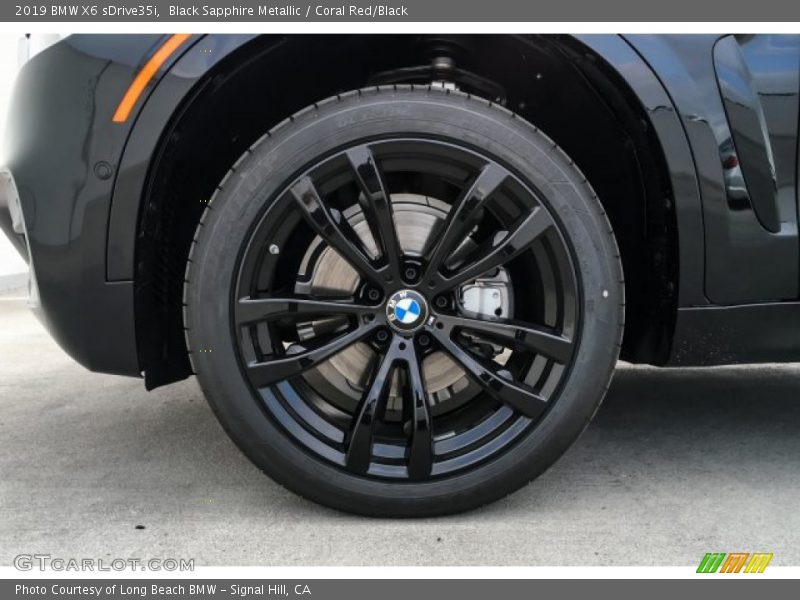 Black Sapphire Metallic / Coral Red/Black 2019 BMW X6 sDrive35i