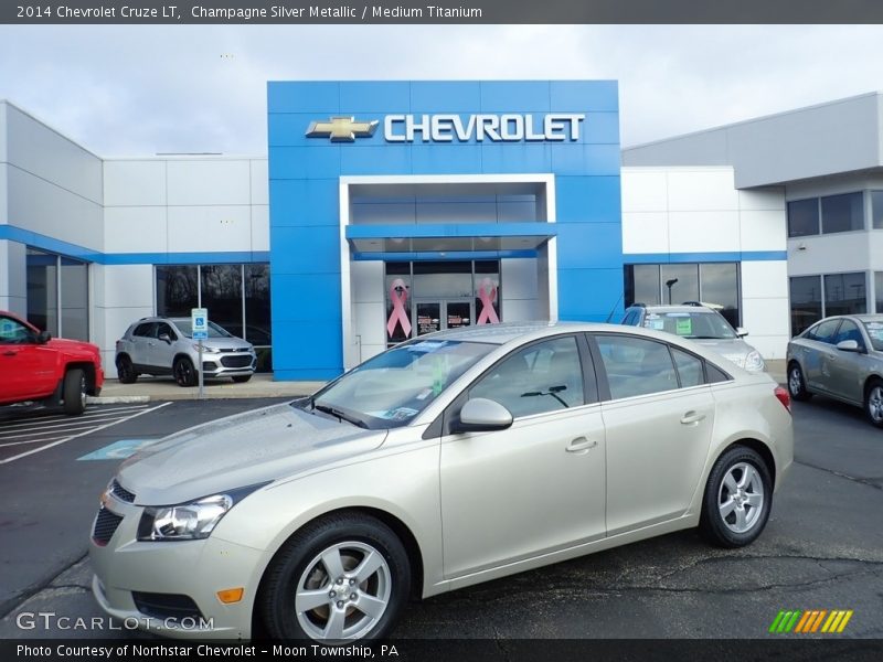 Champagne Silver Metallic / Medium Titanium 2014 Chevrolet Cruze LT