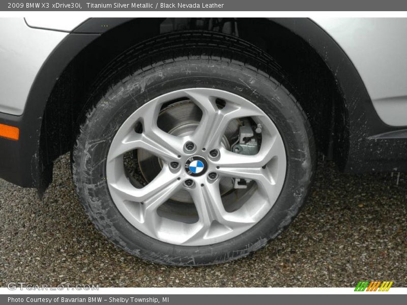 Titanium Silver Metallic / Black Nevada Leather 2009 BMW X3 xDrive30i