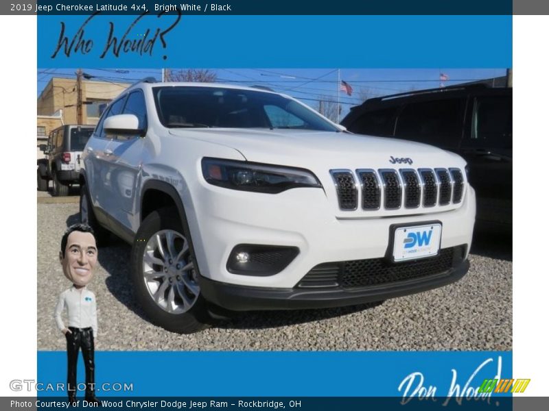 Bright White / Black 2019 Jeep Cherokee Latitude 4x4