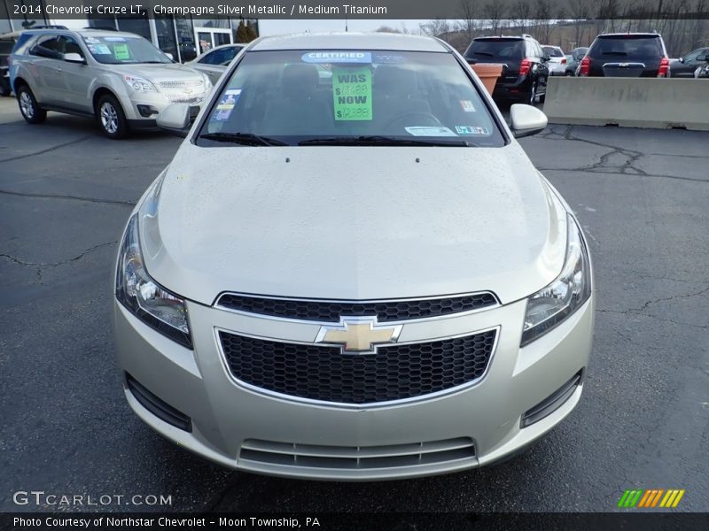 Champagne Silver Metallic / Medium Titanium 2014 Chevrolet Cruze LT