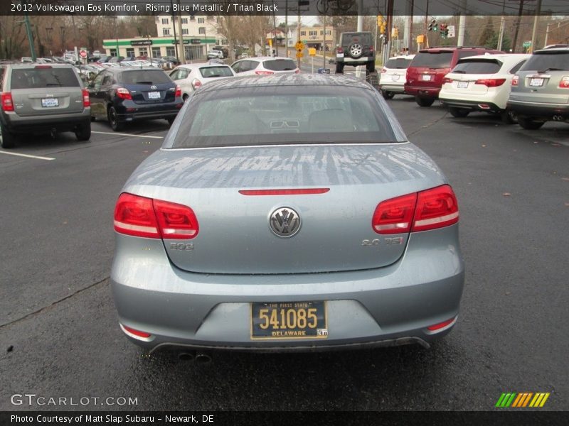 Rising Blue Metallic / Titan Black 2012 Volkswagen Eos Komfort