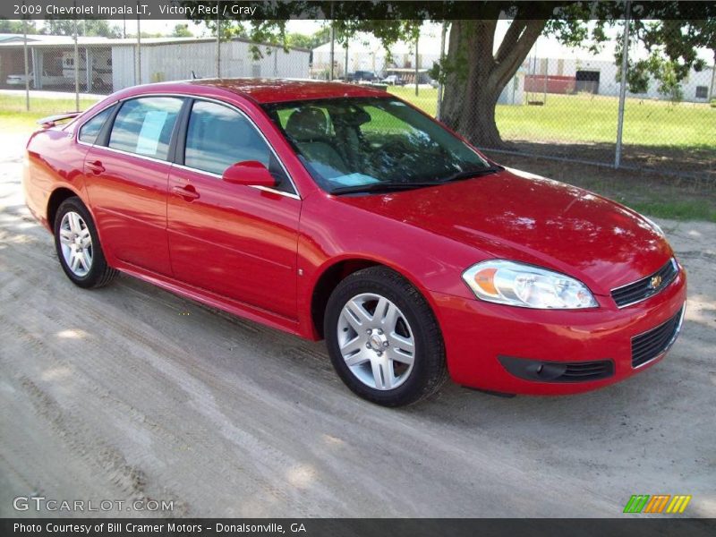 Victory Red / Gray 2009 Chevrolet Impala LT