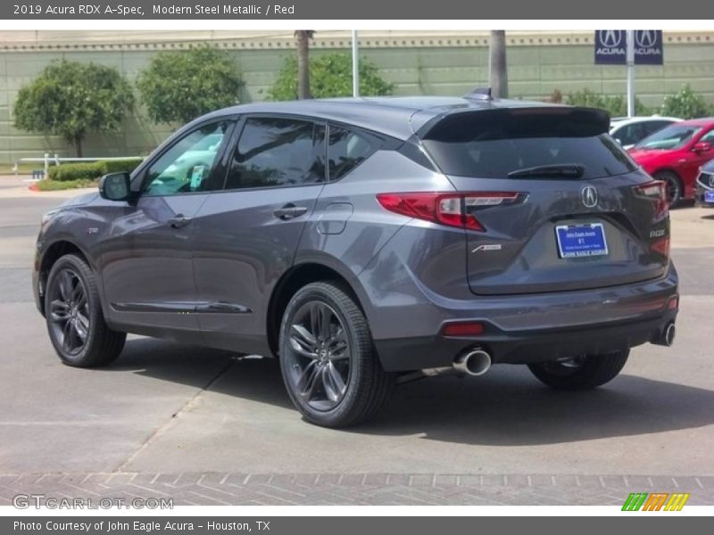 Modern Steel Metallic / Red 2019 Acura RDX A-Spec