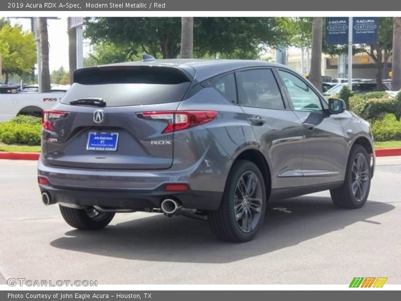 Modern Steel Metallic / Red 2019 Acura RDX A-Spec