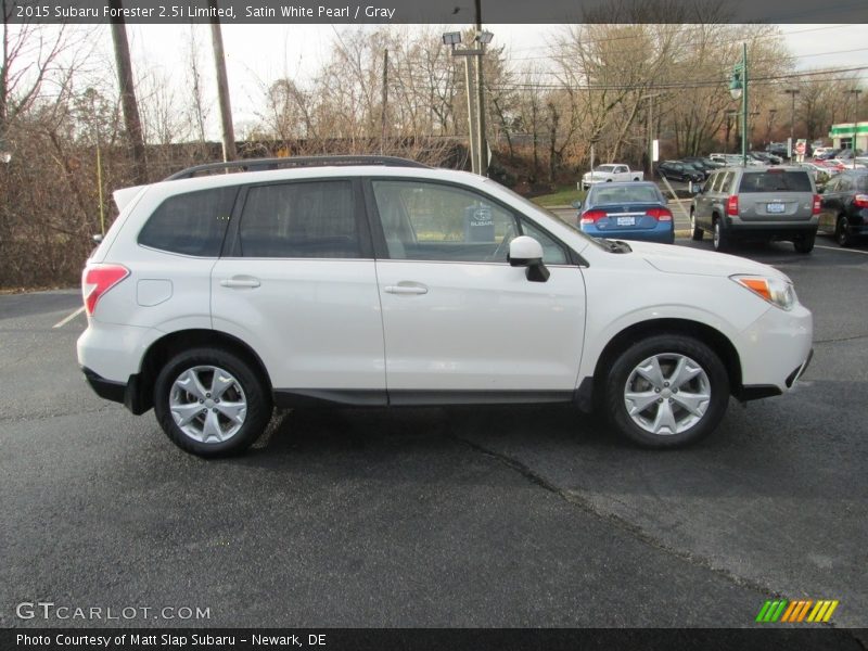 Satin White Pearl / Gray 2015 Subaru Forester 2.5i Limited