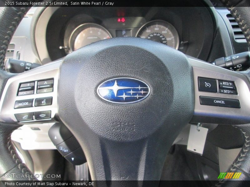 Satin White Pearl / Gray 2015 Subaru Forester 2.5i Limited