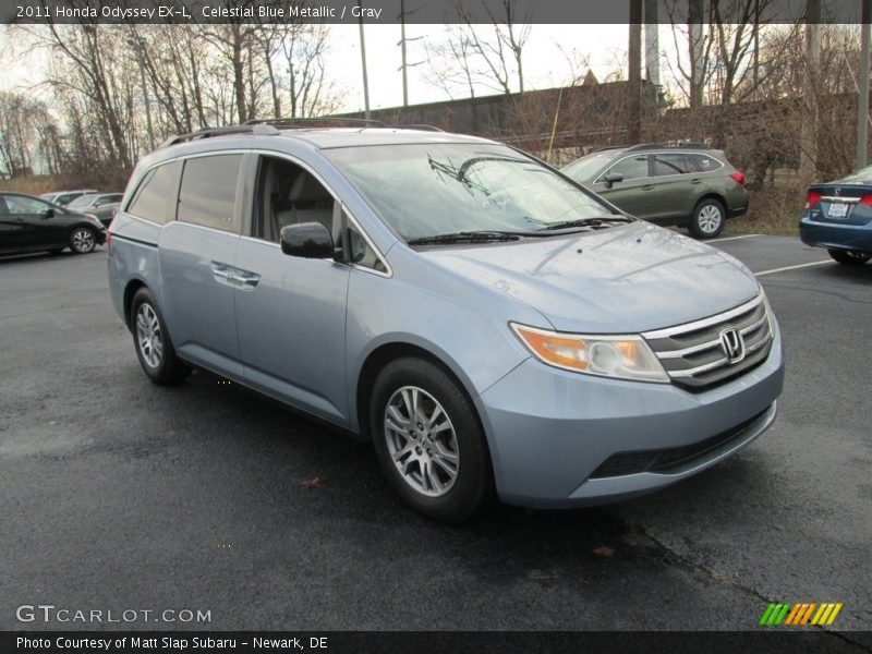 Celestial Blue Metallic / Gray 2011 Honda Odyssey EX-L