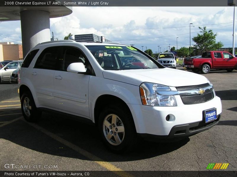 Summit White / Light Gray 2008 Chevrolet Equinox LT AWD