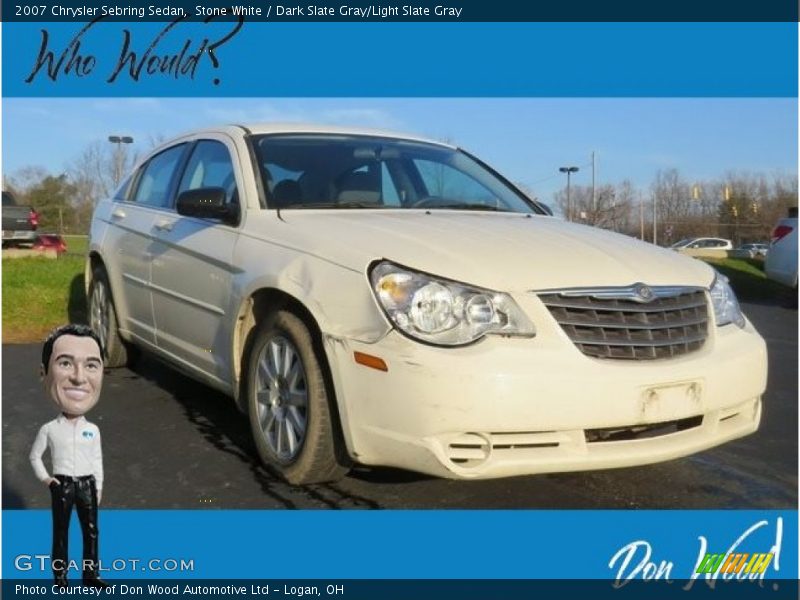 Stone White / Dark Slate Gray/Light Slate Gray 2007 Chrysler Sebring Sedan