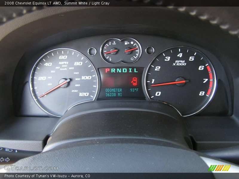Summit White / Light Gray 2008 Chevrolet Equinox LT AWD