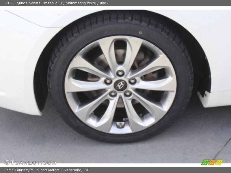 Shimmering White / Black 2012 Hyundai Sonata Limited 2.0T