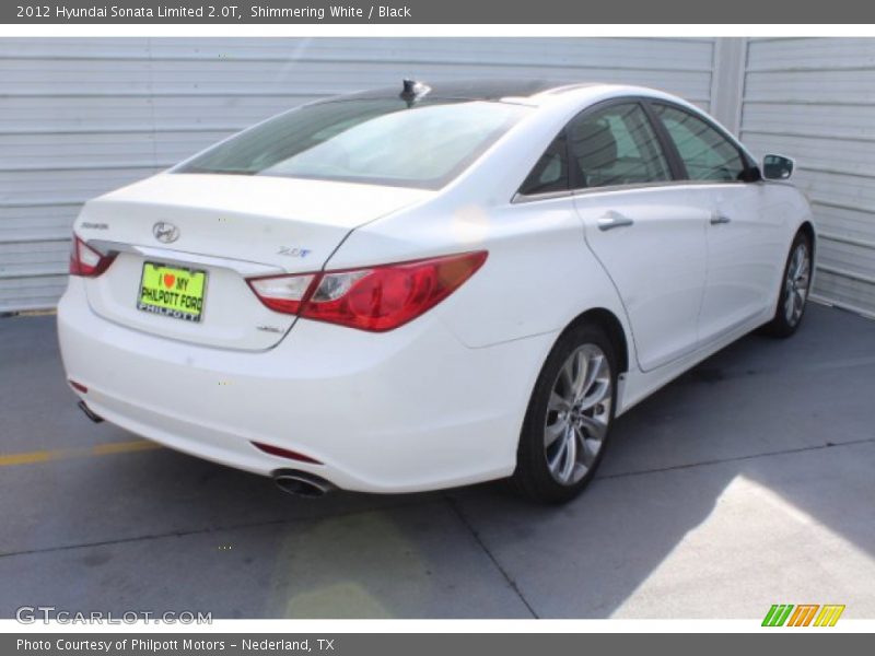 Shimmering White / Black 2012 Hyundai Sonata Limited 2.0T