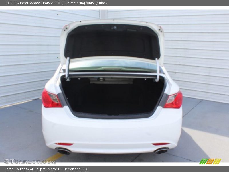 Shimmering White / Black 2012 Hyundai Sonata Limited 2.0T