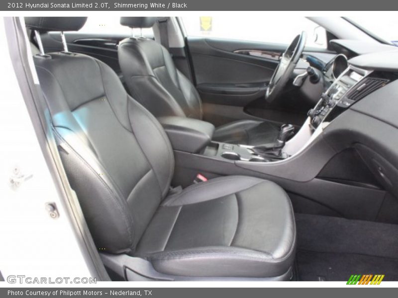 Shimmering White / Black 2012 Hyundai Sonata Limited 2.0T