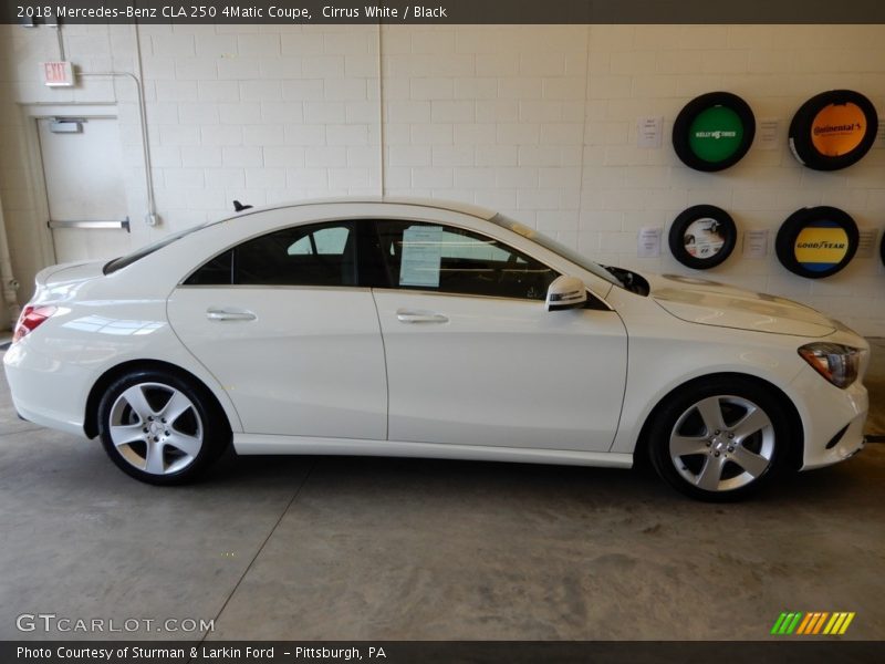 Cirrus White / Black 2018 Mercedes-Benz CLA 250 4Matic Coupe