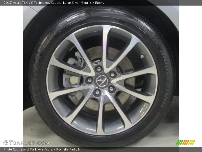 Lunar Silver Metallic / Ebony 2017 Acura TLX V6 Technology Sedan
