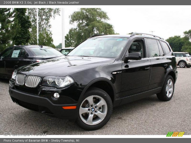 Jet Black / Black Nevada Leather 2008 BMW X3 3.0si