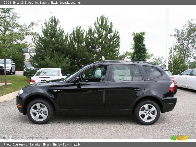 Jet Black / Black Nevada Leather 2008 BMW X3 3.0si