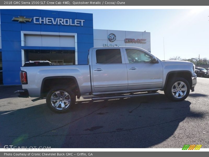 Quicksilver Metallic / Cocoa/­Dune 2018 GMC Sierra 1500 SLT Crew Cab 4WD