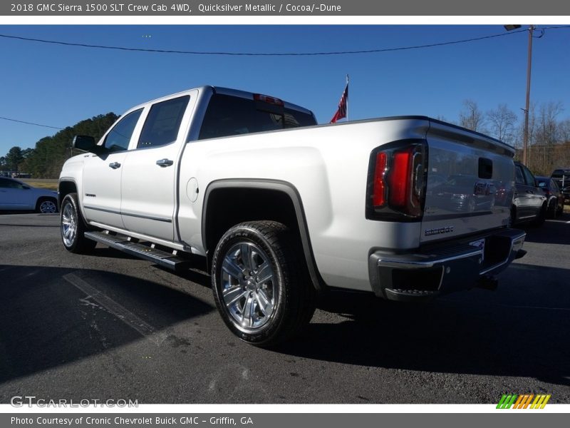 Quicksilver Metallic / Cocoa/­Dune 2018 GMC Sierra 1500 SLT Crew Cab 4WD