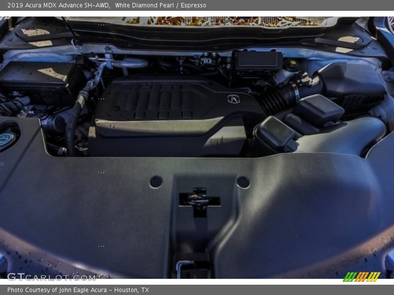 White Diamond Pearl / Espresso 2019 Acura MDX Advance SH-AWD