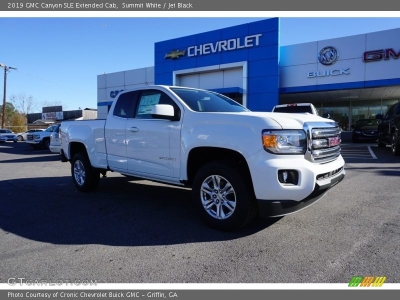 Summit White / Jet Black 2019 GMC Canyon SLE Extended Cab