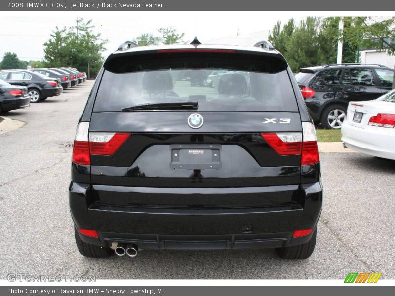 Jet Black / Black Nevada Leather 2008 BMW X3 3.0si