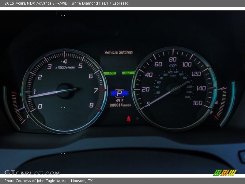 White Diamond Pearl / Espresso 2019 Acura MDX Advance SH-AWD