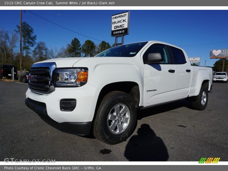 Summit White / Jet Black/­Dark Ash 2019 GMC Canyon Crew Cab
