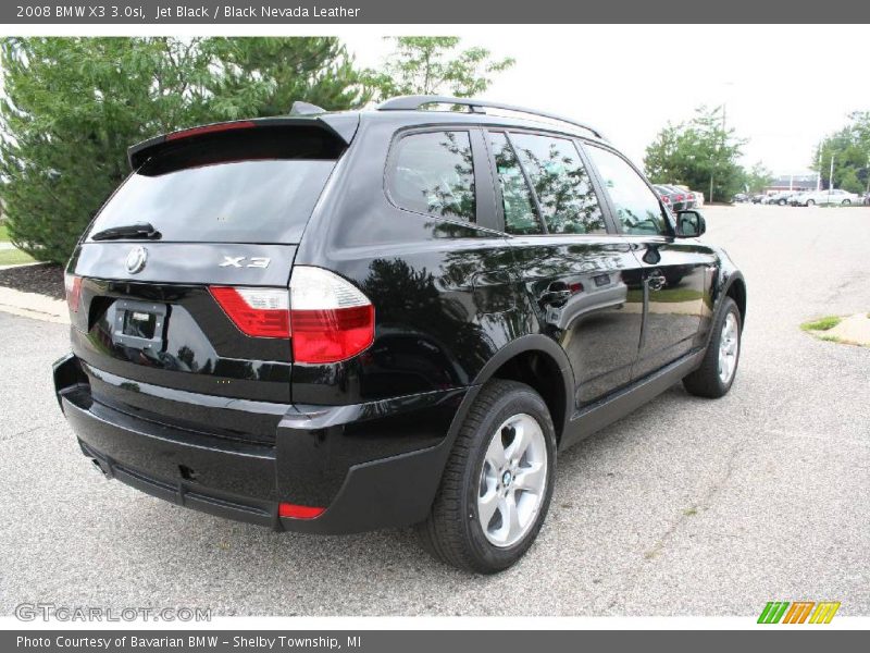 Jet Black / Black Nevada Leather 2008 BMW X3 3.0si