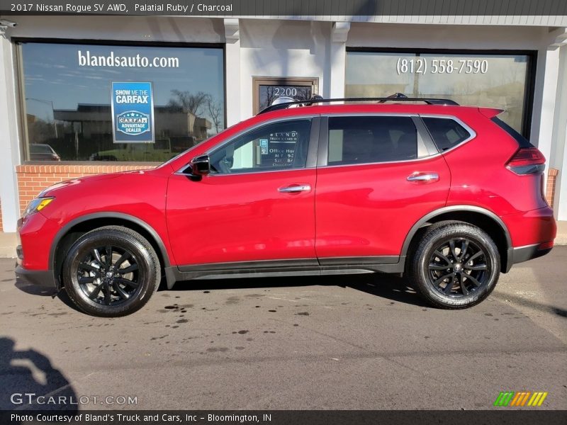Palatial Ruby / Charcoal 2017 Nissan Rogue SV AWD