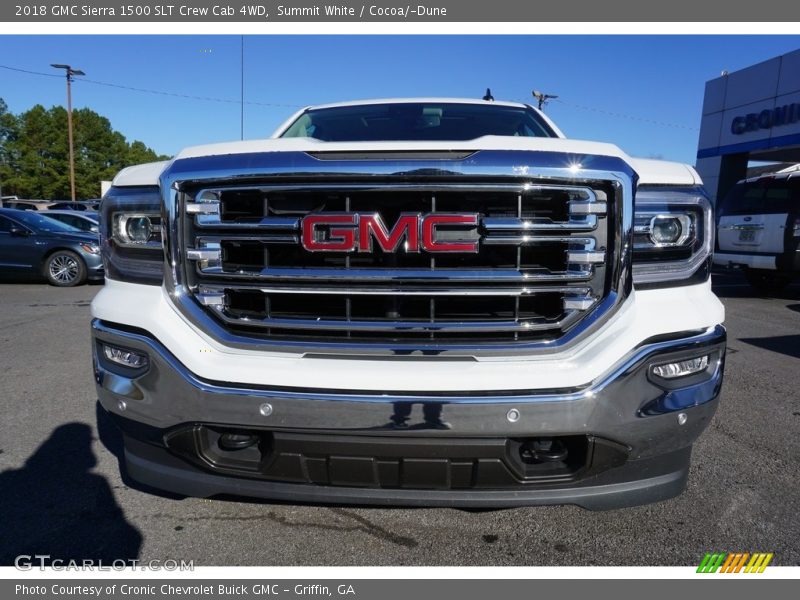 Summit White / Cocoa/­Dune 2018 GMC Sierra 1500 SLT Crew Cab 4WD