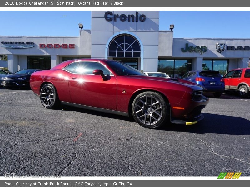 Octane Red Pearl / Black 2018 Dodge Challenger R/T Scat Pack