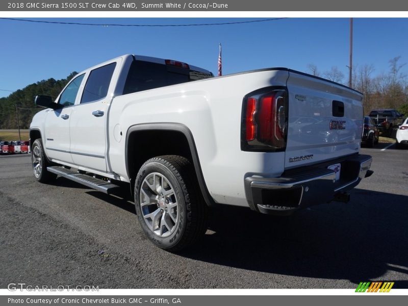Summit White / Cocoa/­Dune 2018 GMC Sierra 1500 SLT Crew Cab 4WD