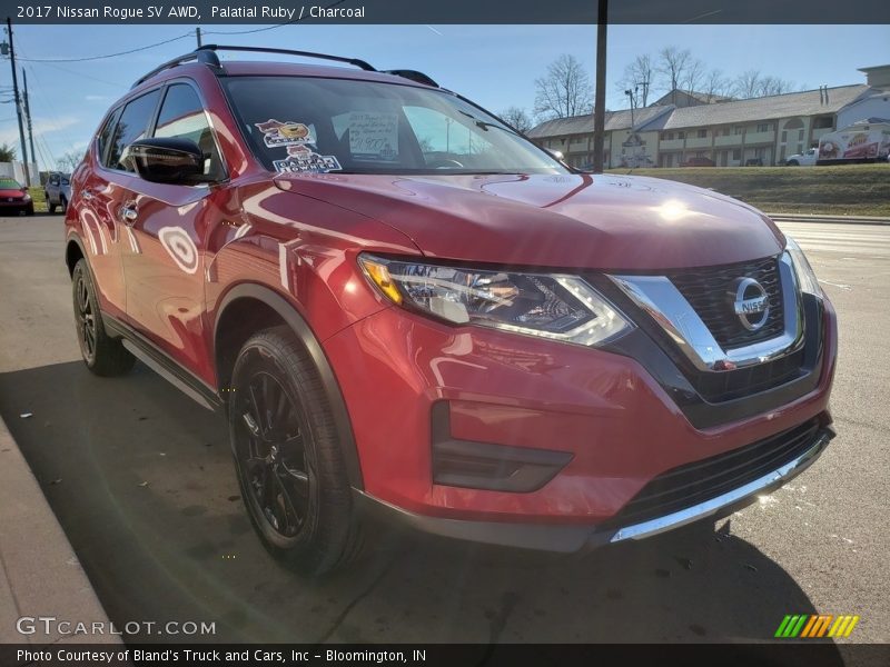 Palatial Ruby / Charcoal 2017 Nissan Rogue SV AWD