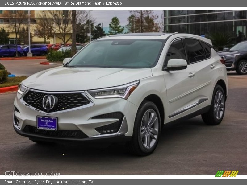 White Diamond Pearl / Espresso 2019 Acura RDX Advance AWD