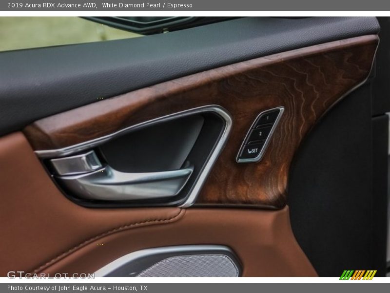 White Diamond Pearl / Espresso 2019 Acura RDX Advance AWD