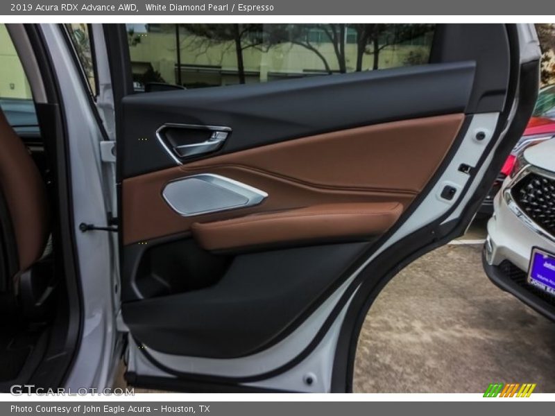 White Diamond Pearl / Espresso 2019 Acura RDX Advance AWD